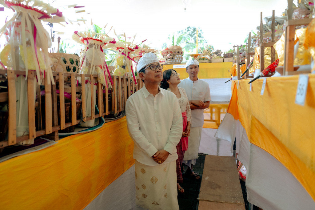 Bupati Badung Hadir di Upacara Yadnya Desa Adat Pangsan